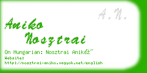 aniko nosztrai business card